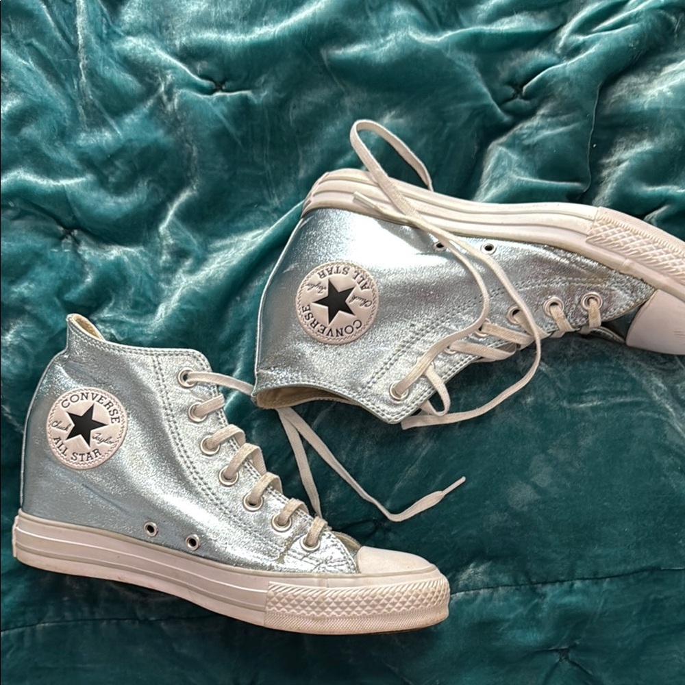Converse Silver High-Top Sneakers